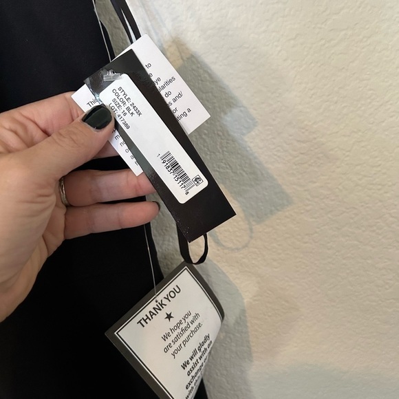 NWT Xscape Womens Plus Hi Low Long Maxi Dress Black 16 - Picture 5 of 12